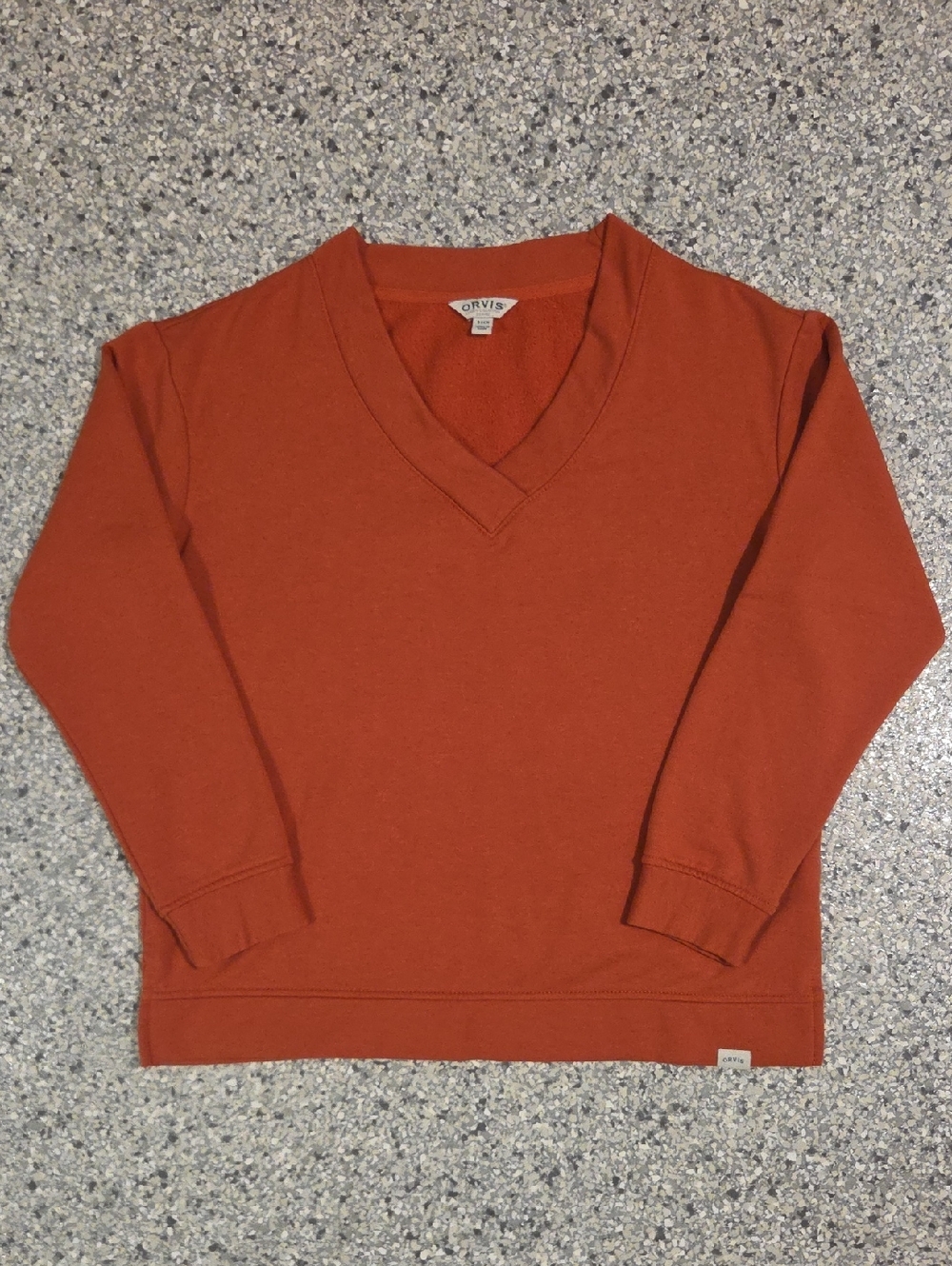 Orange Orvis Sweatshirt Size Small
